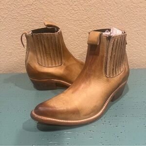 Freebird by Steven Maeve Tan Leather Ankle Boots